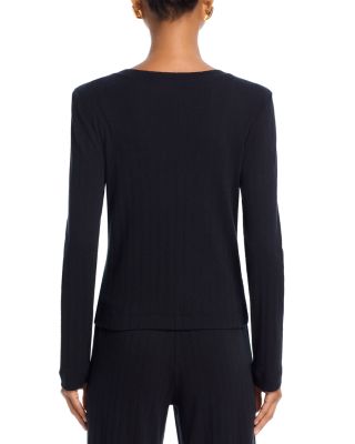 Pointelle Crewneck Cardigan