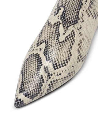 Women's Sofie Pointed Toe Embossed Kitten Heel Ankle Boots