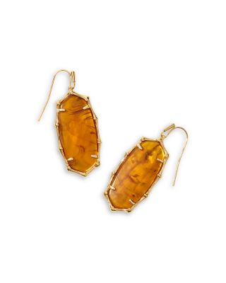 Kendra Scott Elle Bamboo Frame Gemstone Drop Earrings
