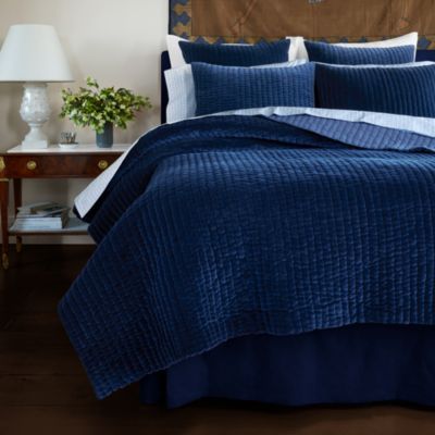 Velvet Quilted Coverlet, Queen