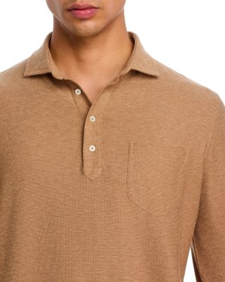 Ramble Cotton & Cashmere Long Sleeve Polo Shirt