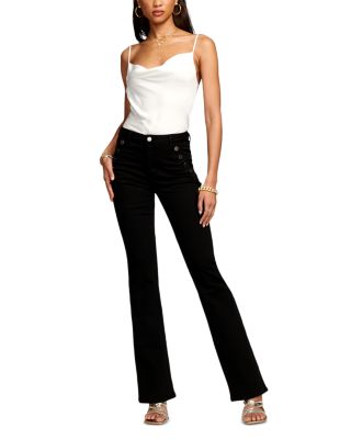 Helena High Rise Bootcut Jeans in Black