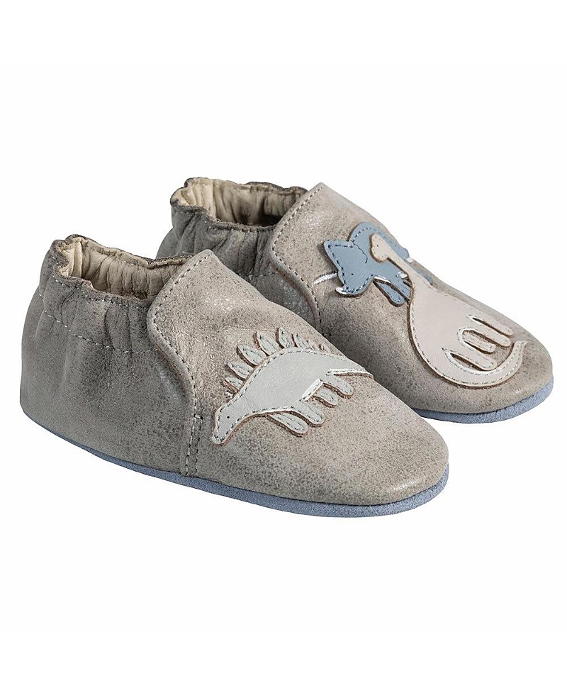 Robeez Boys' Ramsey Soft Soles Shoes - Baby In Charcoal