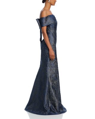 Metallic Asymmetric Gown