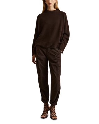Elena Wool Blend Rib Knit Sweater