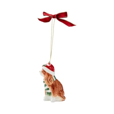 Christmas Tree King Charles Spaniel Ornament
