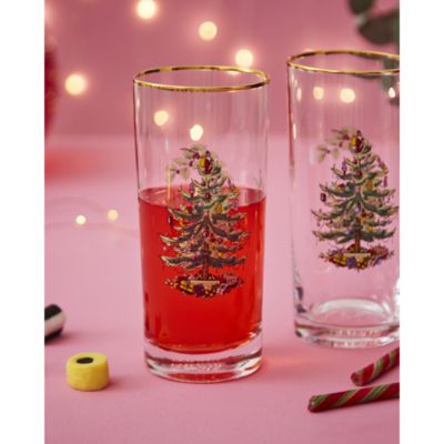 Christmas Tree Highball Glass, Set of 4