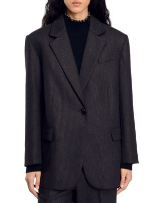 Sandro Petra Pinstriped Blazer