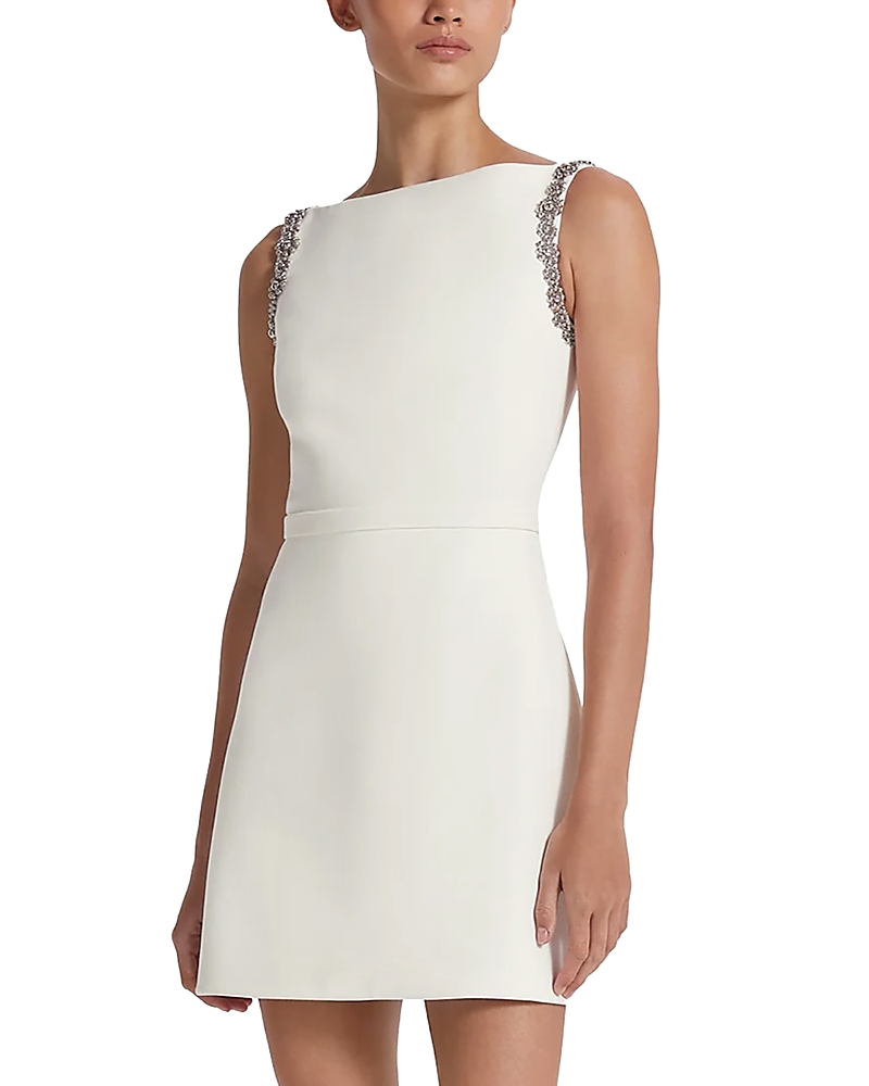 Safiyaa Grena A Line Mini Dress In Ivory