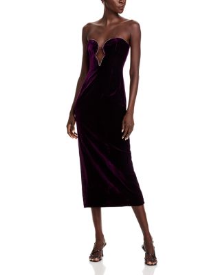 Bardot - Lilah Velour Midi Dress