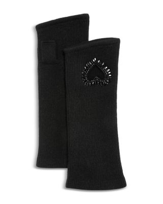 Carolyn Rowan Accessories - Cashmere Long Ribbed Fingerless Gloves