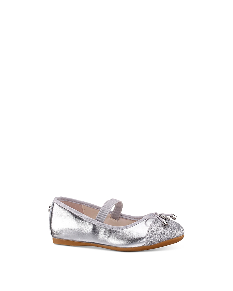 Nina Toddler And Little Girls Casual Ballet Flats In Silver/sil