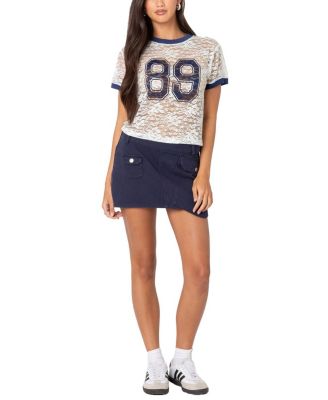 Asymmetric Pocket Mini Skirt