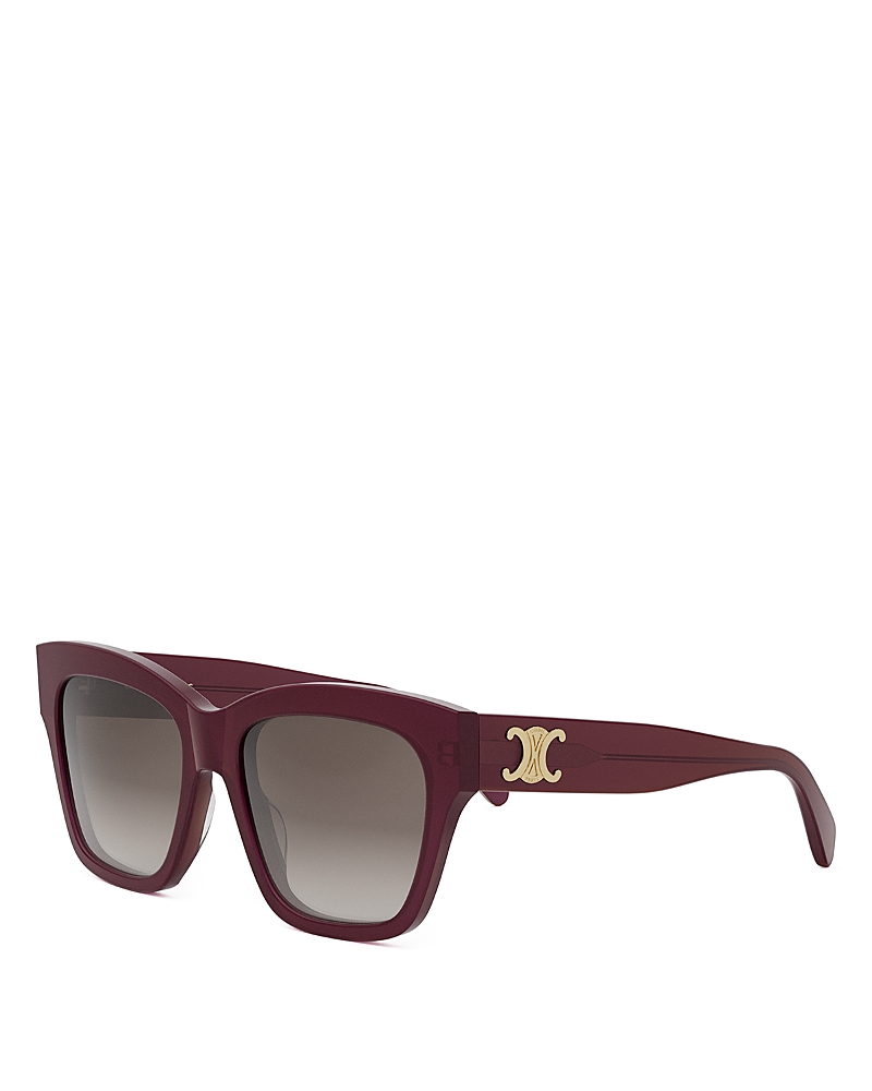 Celine Triomphe Acetate Square Sunglasses In Bordieux/brown Gradient