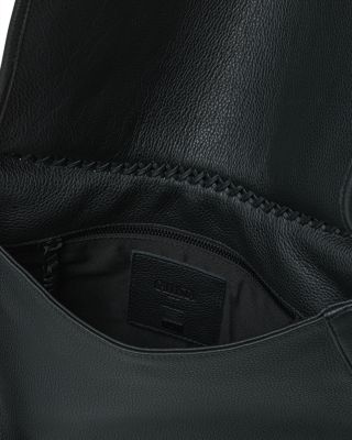 Grained Leather Saddle Bag