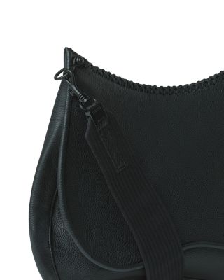 Grained Leather Saddle Bag