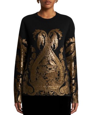 Etro - Metallic Jacquard Crewneck Sweater