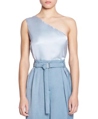 Lanvin Asymmetrical Top With Ribbon Detail