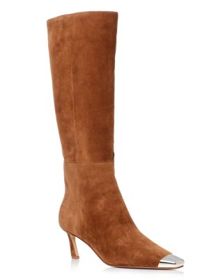 AQUA - Women's Orion Suede Cap Toe High Heel Boots - Exclusive