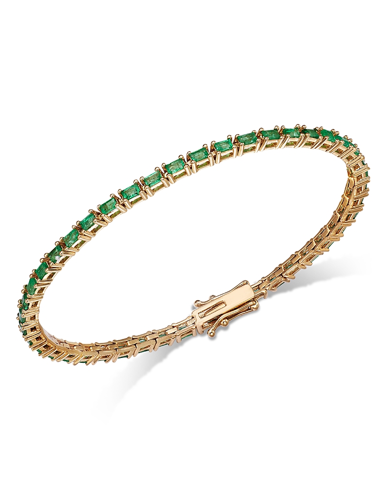 Bloomingdale's Emerald Tennis Bracelet in 14K Yellow Gold