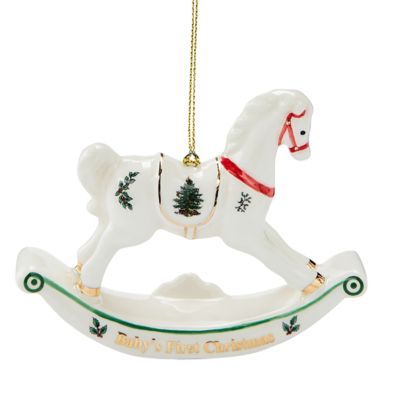 Christmas Tree Baby's First Horse Ornament 2024
