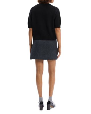 Cashmere Cropped Short Sleeve Sweater