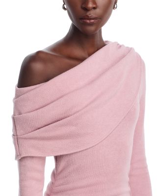 One Shoulder Draped Sheath Dress