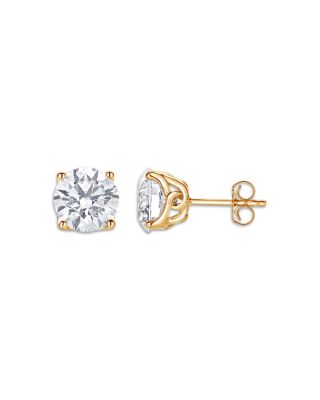 Bloomingdale's Fine Collection - Lab Grown Diamond Tulip Setting Stud Earrings in 18K Yellow Gold, 6.0 ct. t.w.