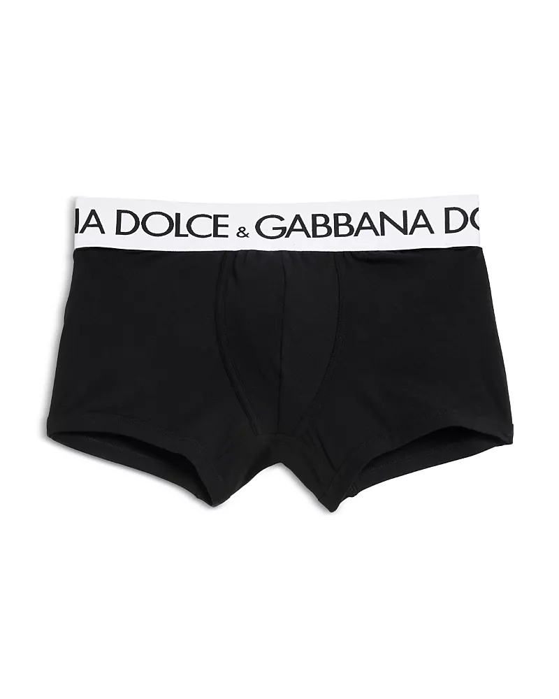 Dolce & Gabbana Cotton Blend Logo Waistband Boxer Briefs