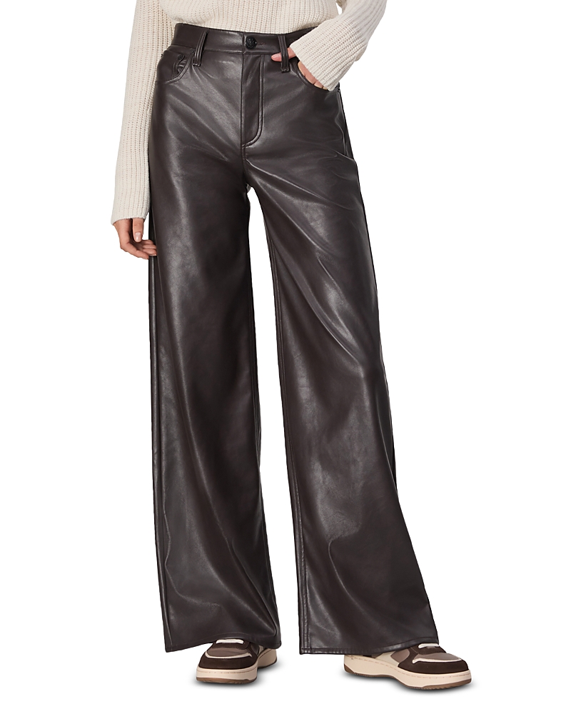 Rag & Bone Sofie Faux-leather Pants In Dark Brown