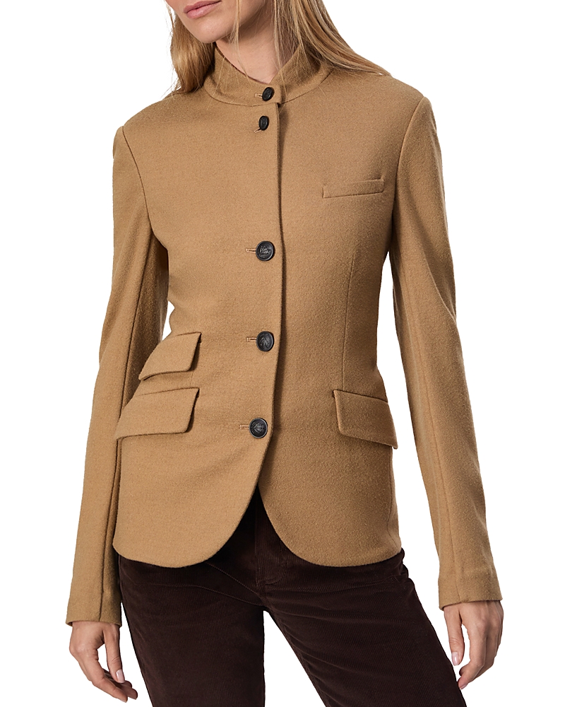 Rag & Bone Slade Brushed Wool-jersey Blazer In Camel