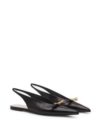 Lanvin - Women's Bow Leather Slingback