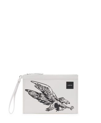 Lanvin X Future Leather Clutch With Eagle Print