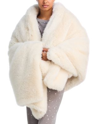 Big Rabbit Double Sided Faux Fur Throw Blanket - Exclusive