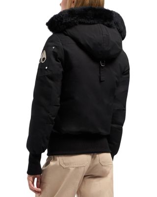 Debbie Shearling Trim Down Bomber Jacket