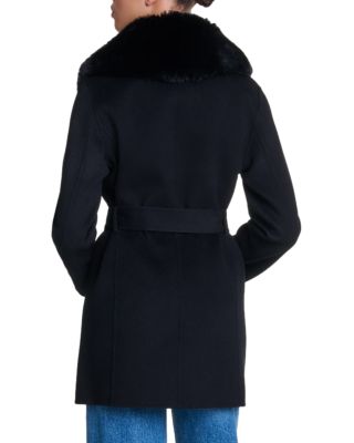 Galaxyon Faux Fur Collar Coat