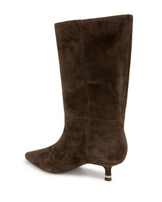 Women's Meryl Pointed Toe Kitten Heel Ankle Boots 