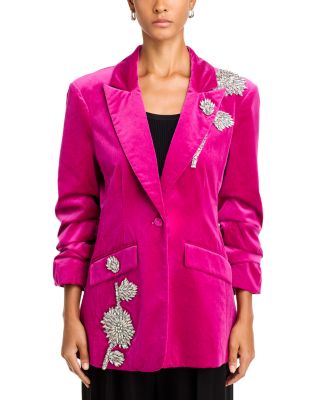 Cinq à Sept Glass Rose Chenille Blazer | Bloomingdale's