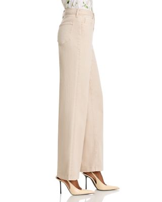 Scottie High Rise Wide Leg Jeans in Biscuit