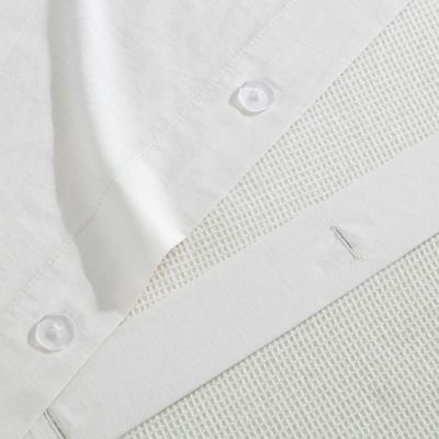 Chenille Waffle Stripe 3 Piece Duvet Cover Set, Queen