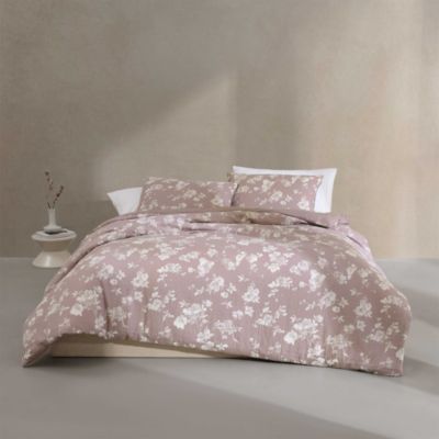 Eternity Floral Cotton Gauze 3 Piece Duvet Cover Set, King