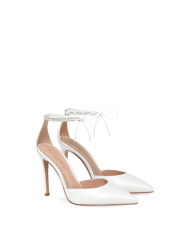 Gianvito Rossi Women's Montecarlo D'orsay Ankle Pump In White