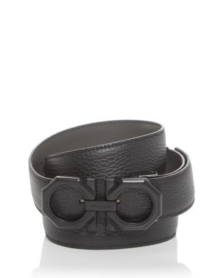 FERRAGAMO - Men's Double Gancini Reversible Leather Belt
