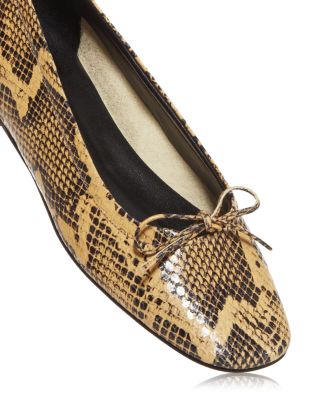 Women's Delfina Bow Embossed Ballet Flats