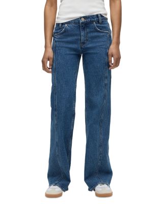 Hudson - Lexi Seamed Wide Leg Jeans in Salt Lake
