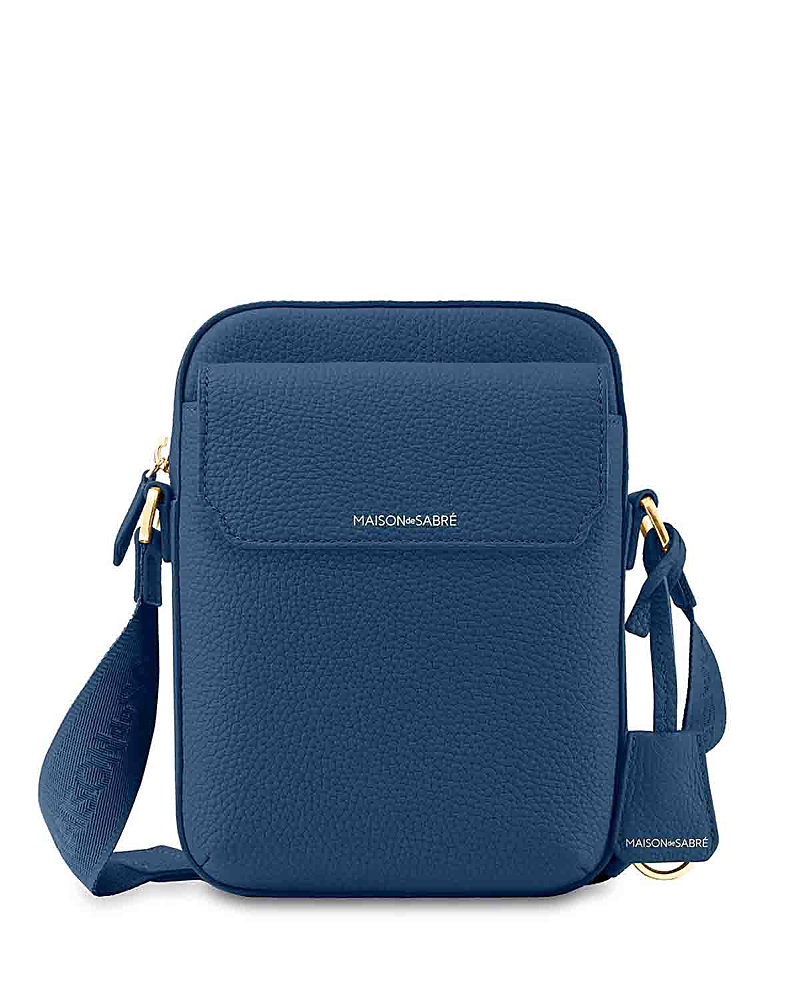 Maison De Sabre Small Leather Messenger Bag In Pacific Blue