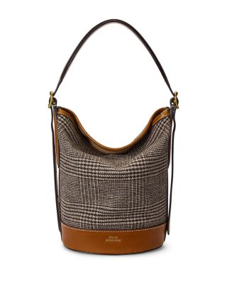 ショルダーバッグ・ポシェット Polo Ralph Lauren Rope-Trim Small Bellport Bucket Bag Polo Ralph Lauren Bellport Small Plaid Fabric Bucket Bag