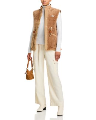 関税込 Moncler BOST TEDDY DOWN GILET Moncler Bost Teddy Down Gilet in Brown | Lyst