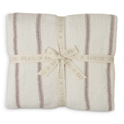 CozyChic Pinstripe Bed Blanket, Full Queen