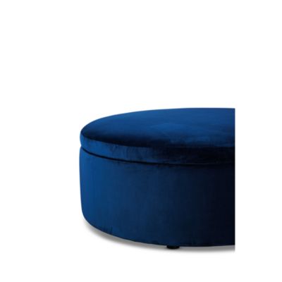 Alta Large Round Storage Ottoman, in Fabric
